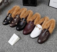 Лоферы Gucci Jordaan с мехом лисы
